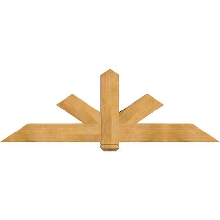 Ekena Millwork Kennewick Rough Sawn Timber Gable Bracket, Western Red Cedar, 72"W x 24"H x 6"D x 6"F, 8/12 Pitch GBW072X24X0606KEN00RWR